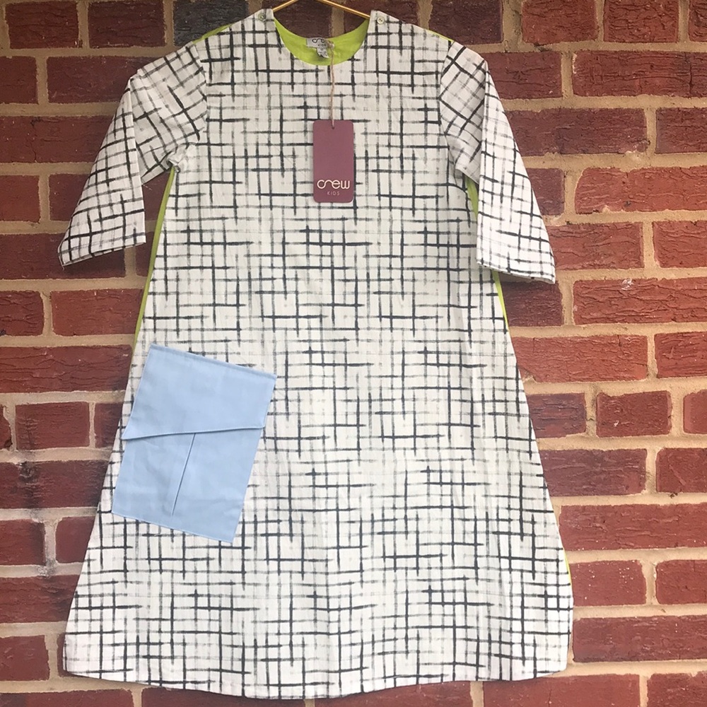 Crew Kids NEW sz 10 Checkered Flare Dress